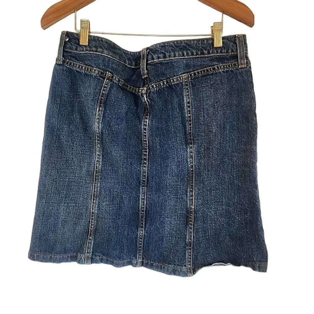 Stetson Denim Y2K Skirt A-Line Blue Jean Cotton Size 10